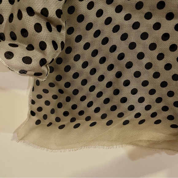 Margot Rozanska NY Sheer Polka Dot Architectural Blouse Jacket, size Small - Picture 7 of 12